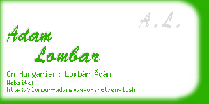 adam lombar business card
